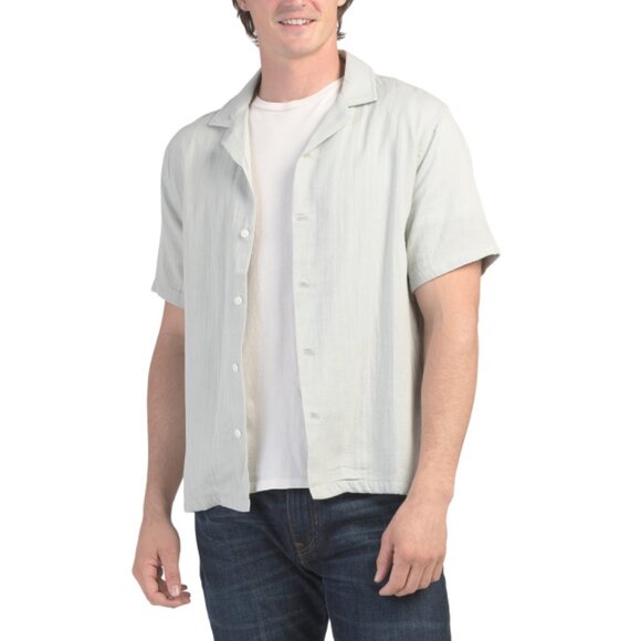 INDUSTRY sage Gauze Button Down Shirt - Picture 1 of 2